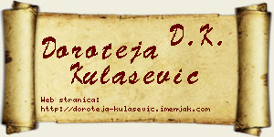 Doroteja Kulašević vizit kartica